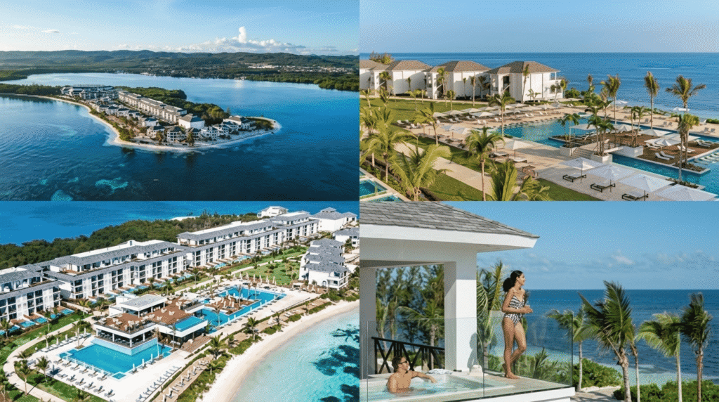 Excellence Oyster Bay in Montego Bay, an adults only five star resort in Jamaica with private peninsula views