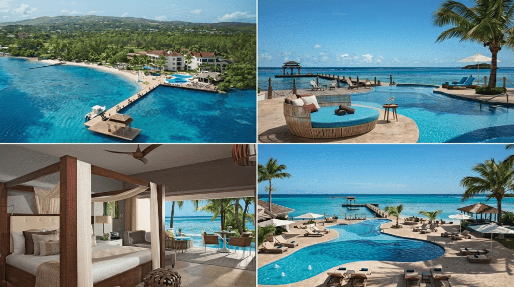 Zoetry Montego Bay, a wellness-focused five star resort in Jamaica with spa services and peaceful beachfront