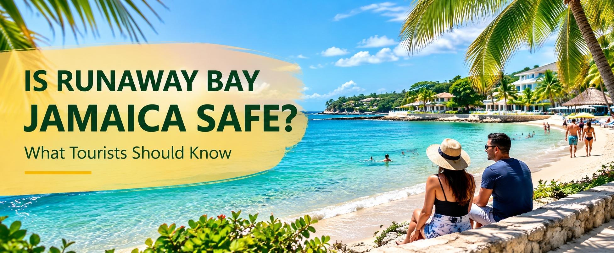 Is Runaway Bay Jamaica Safe? Tourists enjoying the bright Caribbean coastline in Runaway Bay, Jamaica.