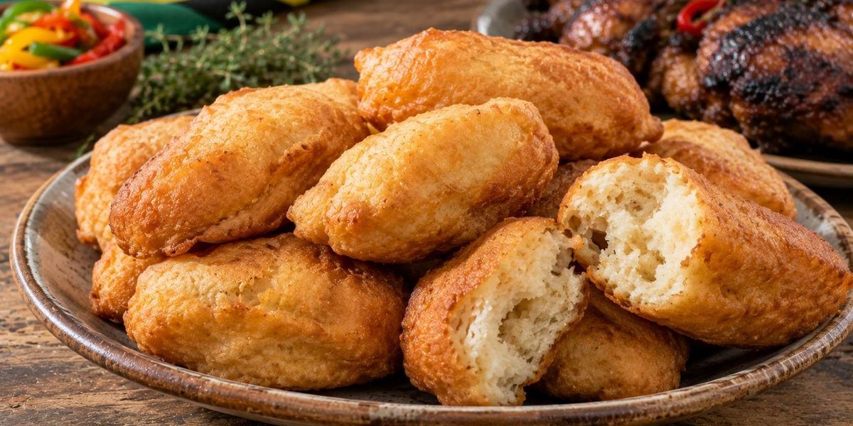 Jamaican Festival, a popular Jamaican food served golden-brown with authentic Caribbean flavors.